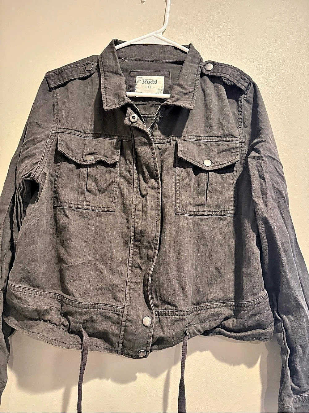 Mudd Utility Jacket in Gray Size XL Like New